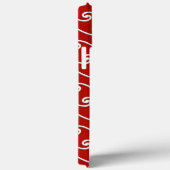 Coques Case-Mate iPhone Motif chinois - blanc sur rouge profond (Verso / Droite)