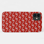 Coques Case-Mate iPhone Motif chinois - blanc sur rouge profond (Dos (Horizontal))