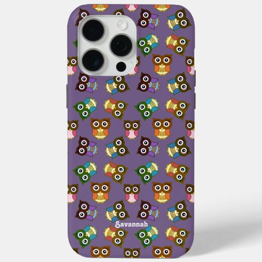 Coques Case-Mate iPhone Motif Chouette couleur mignonne Choisir la couleur (Verso)