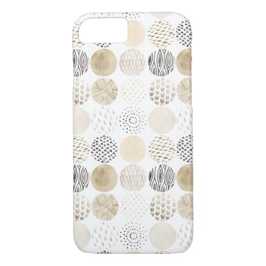 Coques Case-Mate iPhone Motif circulaire Abstrait neutre (Dos)