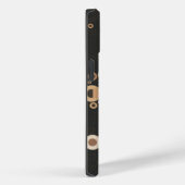 Coques Case-Mate iPhone Motif circulaire Brown et beige rétro (Verso / Droite)