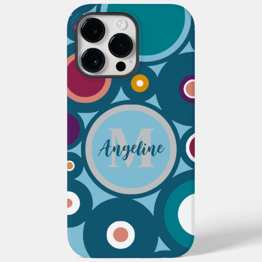 Coques Case-Mate iPhone Motif circulaire coloré (Verso)