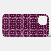 Coques Case-Mate iPhone Motif circulaire moderne rose et violet (Verso (horizontal))