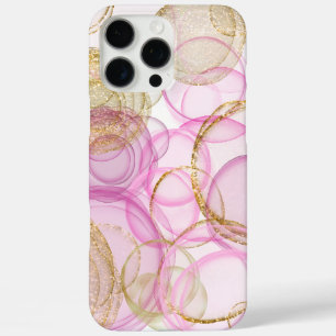 Coques iPhone 16 Pro Max Motif circulaire rose et or