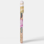 Coques Case-Mate iPhone Motif circulaire rose et or (Verso / Droite)