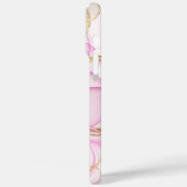 Coques Case-Mate iPhone Motif circulaire rose et or (Verso / Gauche)