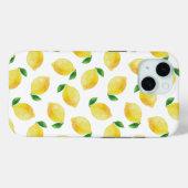 Coques Case-Mate iPhone Motif citron aquarelle (Verso (horizontal))