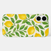Coques Case-Mate iPhone motif citron aquarelle (Verso (horizontal))