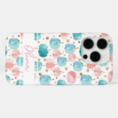 Coques Case-Mate iPhone Motif Citrouille aquarelle avec nom (Verso (horizontal))