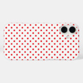 Coques Case-Mate iPhone Motif classique à petits pois rouges (Verso (horizontal))
