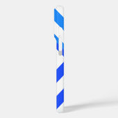 Coques Case-Mate iPhone Motif classique Chevron en bleu et blanc (Verso / Gauche)
