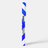 Coques Case-Mate iPhone Motif classique Chevron en bleu et blanc (Verso / Droite)