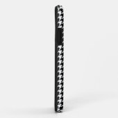 Coques Case-Mate iPhone Motif classique en Houndstooth : Noir & Blanc Vint (Dos/Droite)