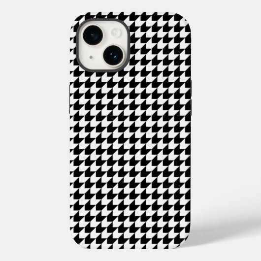 Coques Case-Mate iPhone Motif classique noir en houndstooth (Verso)