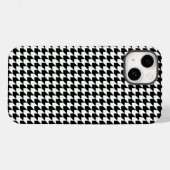 Coques Case-Mate iPhone Motif classique noir en houndstooth (Verso (horizontal))