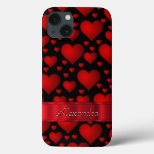 iPhone 13 Case Motif coeur romantique personnalisé