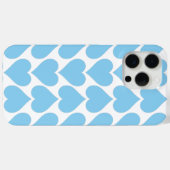 Coques Case-Mate iPhone Motif Cœurs Bleus, Romantique, Amour (Verso (horizontal))