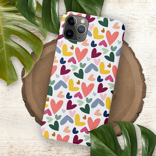 Coques Case-Mate iPhone Motif Cœurs Orange Menthe Vert Rose Bleu Violet