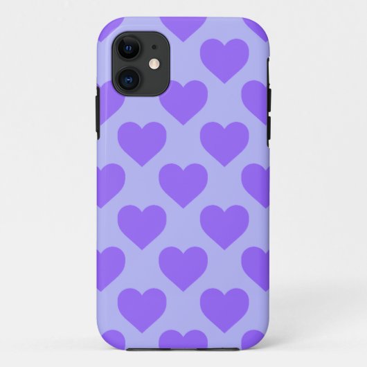 Coques Case-Mate iPhone Motif Cœurs Violets (Dos)