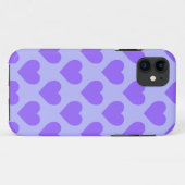 Coques Case-Mate iPhone Motif Cœurs Violets (Dos (Horizontal))