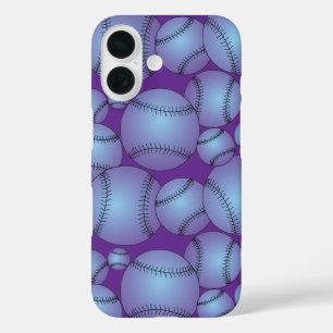 Coques iPhone 16 Motif coloré de Baseballs
