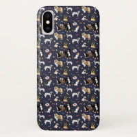 Motif coloré de chien