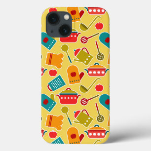 Etui iPhone 13 Motif coloré des ustensiles de cuisine