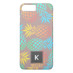 Coque iPhone 7 Plus motif coloré tropical d'ananas d'été élégant