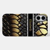 Coques Case-Mate iPhone Motif complexe de la peau d'un serpent (Verso (horizontal))