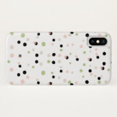Coques Case-Mate iPhone Motif Confetti moderne rose et menthe (Dos (Horizontal))