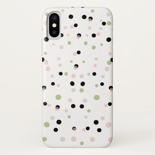 Coques Case-Mate iPhone Motif Confetti moderne rose et menthe (Dos)