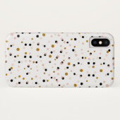 Coques Case-Mate iPhone Motif Confetti moderne rose et or (Dos (Horizontal))