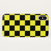 Coques Case-Mate iPhone motif cool Jaune et Noir à damiers (Dos (Horizontal))