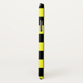 Coques Case-Mate iPhone motif cool Jaune et Noir à damiers (Dos/Droite)