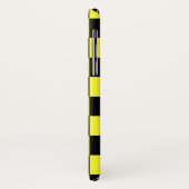 Coques Case-Mate iPhone motif cool Jaune et Noir à damiers (Dos/Gauche)
