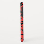 Coques Case-Mate iPhone Motif Cool rouge et noir chic (Dos/Gauche)