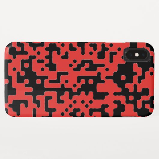 Coques Case-Mate iPhone Motif Cool rouge et noir chic (Dos (Horizontal))