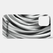 Coques Case-Mate iPhone Motif cool Silver Black Stripy (Verso (horizontal))