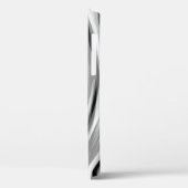 Coques Case-Mate iPhone Motif cool Silver Black Stripy (Verso / Gauche)