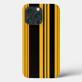 Coques Case-Mate iPhone Motif Coque-Mate  à rayures jaune et noir (Verso)