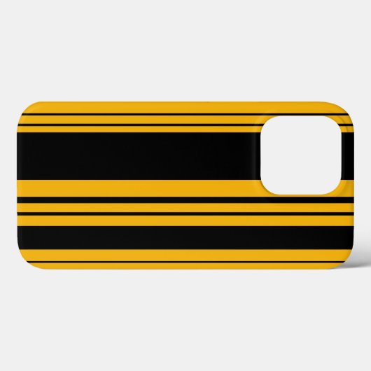 Coques Case-Mate iPhone Motif Coque-Mate  à rayures jaune et noir (Verso (horizontal))