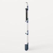 Coques Case-Mate iPhone Motif côtier chic d'Ancre de marine (Dos/Gauche)