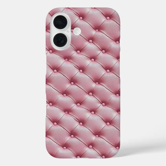 Coques Case-Mate iPhone Motif couché en cuir rose (Verso)
