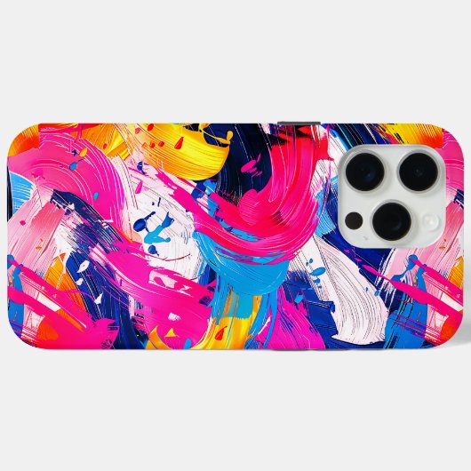 Coques Case-Mate iPhone motif coups de pinceaux (Verso (horizontal))