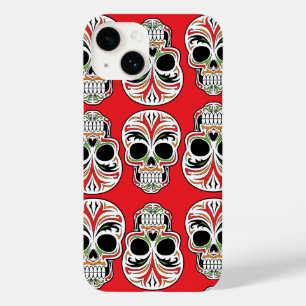 Coque Pour iPhone 14 Motif crâne mignon avec détails de peinture Rouge