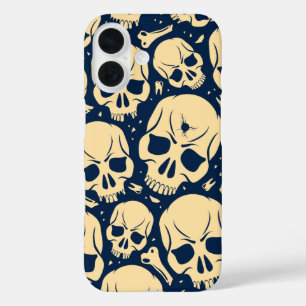 Coques iPhone 16 Motif Crâne Sombre 