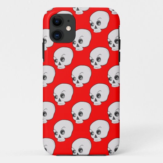Coques Case-Mate iPhone Motif crâne sur Arrière - plan rouge (Dos)