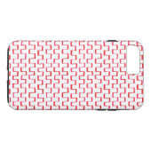 Coques Case-Mate iPhone Motif crénelé Gouache rouge (Dos (Horizontal))