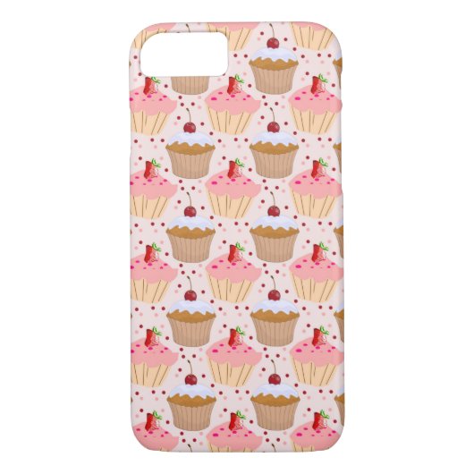 Coques Case-Mate iPhone Motif Cupcake rose (Dos)
