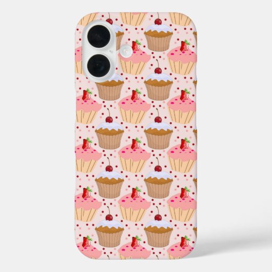 Coques Case-Mate iPhone Motif Cupcake rose (Verso)